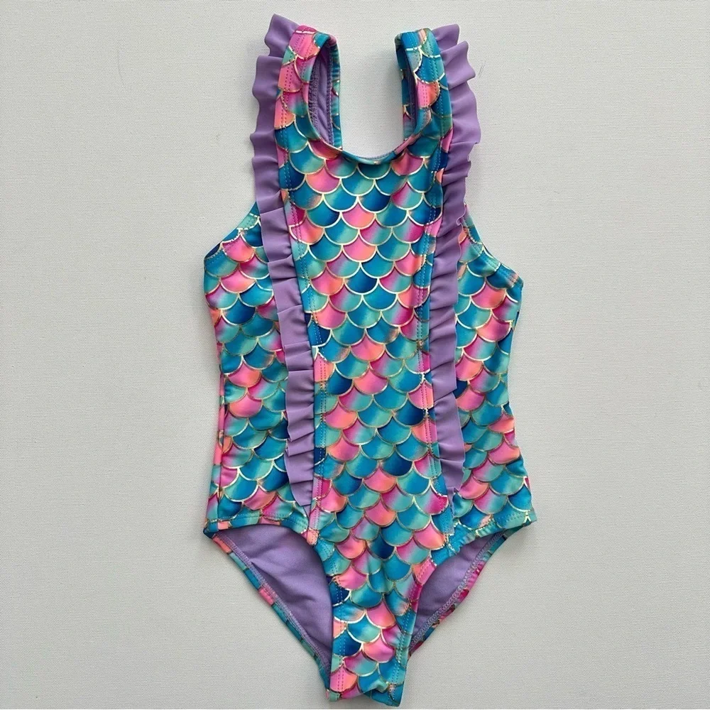 XOXO Girls Mermaid One Piece Swimsuit Size 4